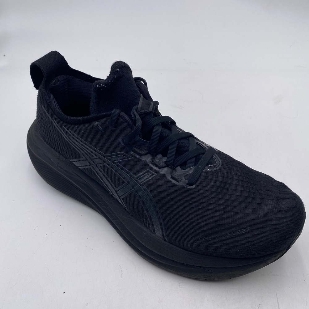 ASICS GEL-Nimbus 27 Running Shoes Mens 9 Triple Black 1011B958 PureGEL Sneakers